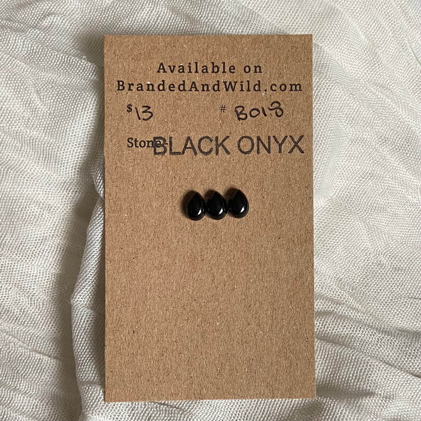 Black Onyx - Cabochon - B018 E0E6E2B6-72BF-497E-81DE-29CD10EF2D18 Brandedandwild.com