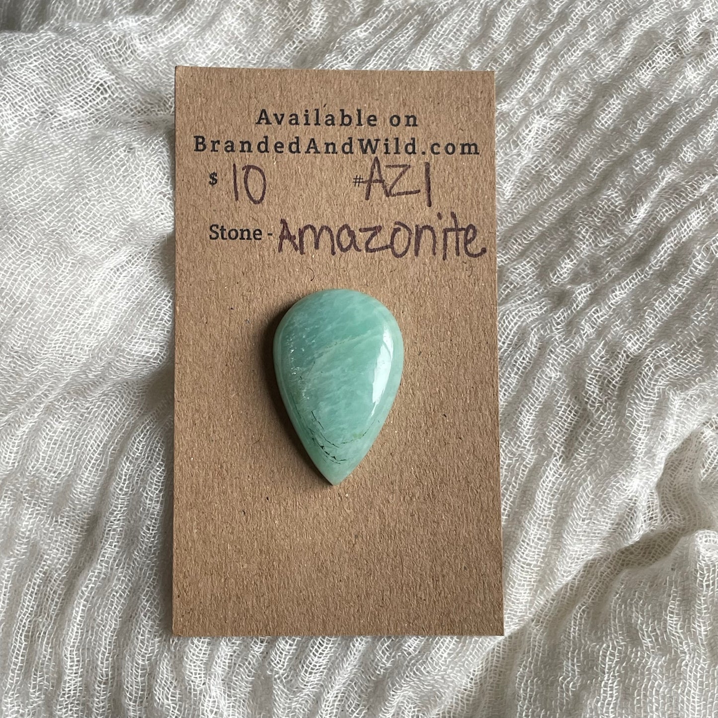 Amazonite Cabochon - AZ1 E0EFB9FE-00F4-4EE3-8EAD-B5E03C1D7AFB Brandedandwild.com