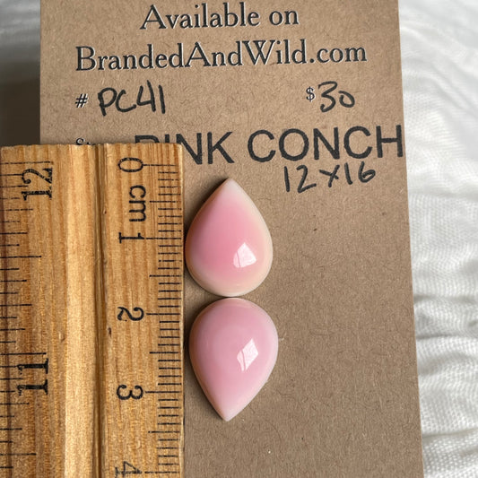 Pink Conch Cabochon - PC41 E0FC00EB-6895-4CFF-88A6-6D661E1950A9 Brandedandwild.com