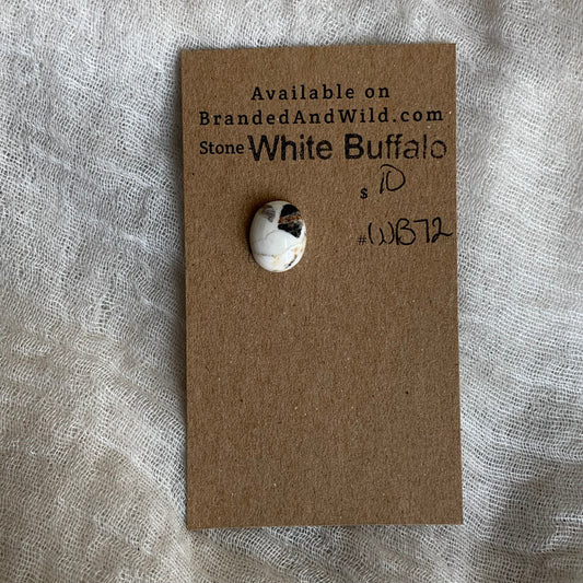White Buffalo Cabochon - WB72