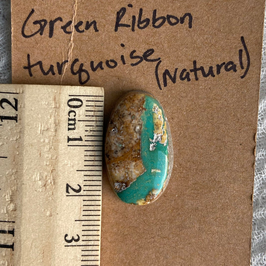 Green Ribbon Turquoise Cabochon - CO14