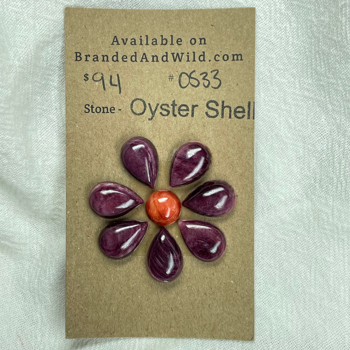 Oyster Shell Cabochon - OS33 E176D0B5-527C-481C-AF11-E27CF21000E5 Brandedandwild.com