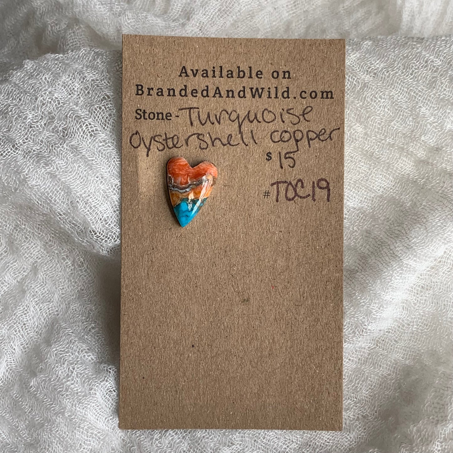 Turquoise, Oystershell, Copper Cabochon - TOC19