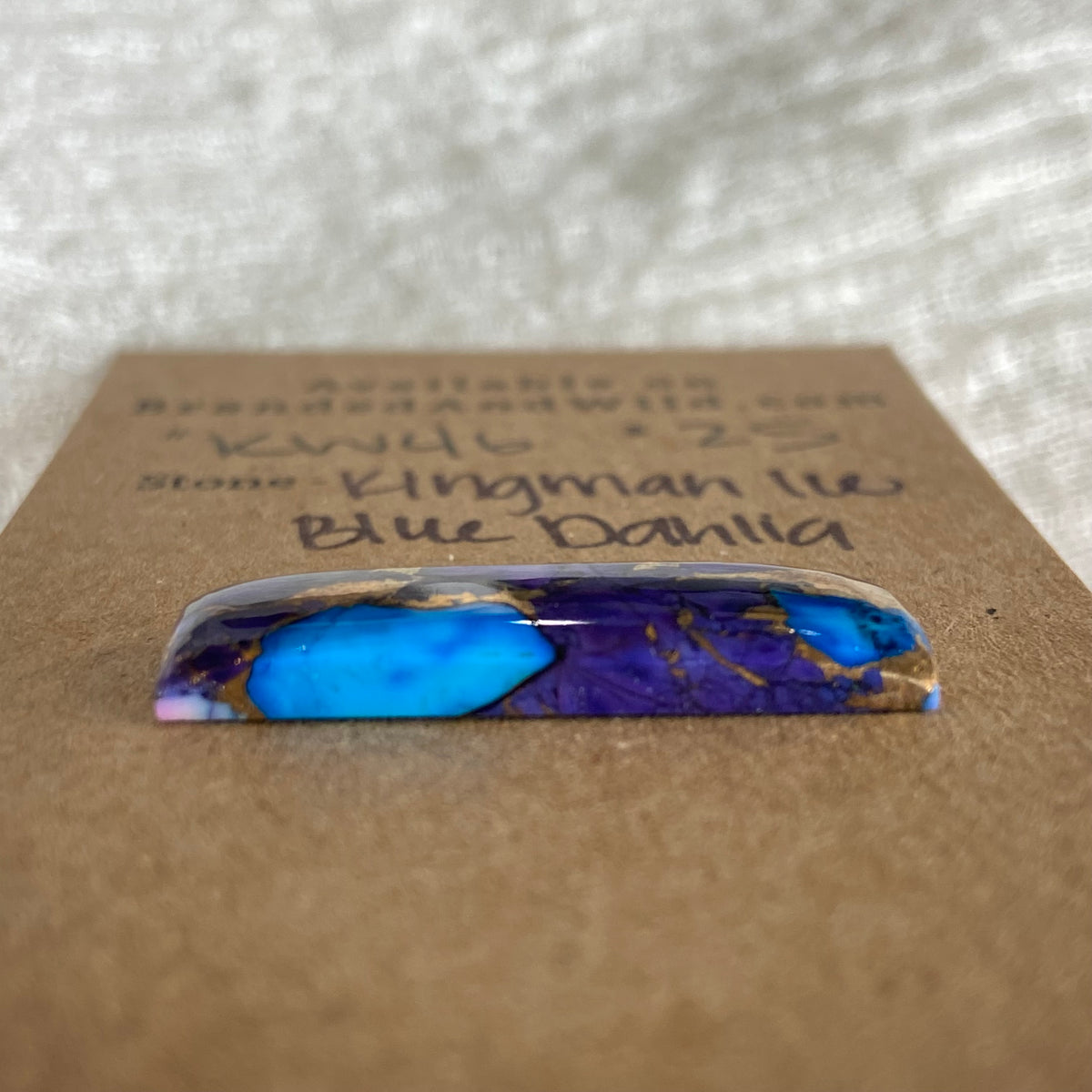 Kingman Ice Blue Dahlia Cabochon - KD46