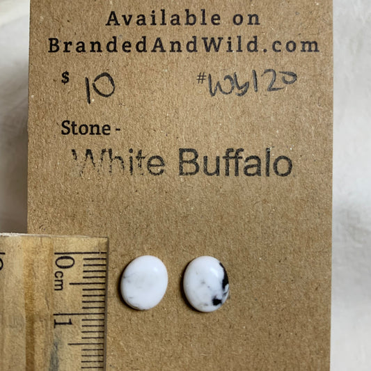 White Buffalo Cabochon - WB120 E1A7C252-8387-4C37-B50C-D1A47F601F57 Brandedandwild.com