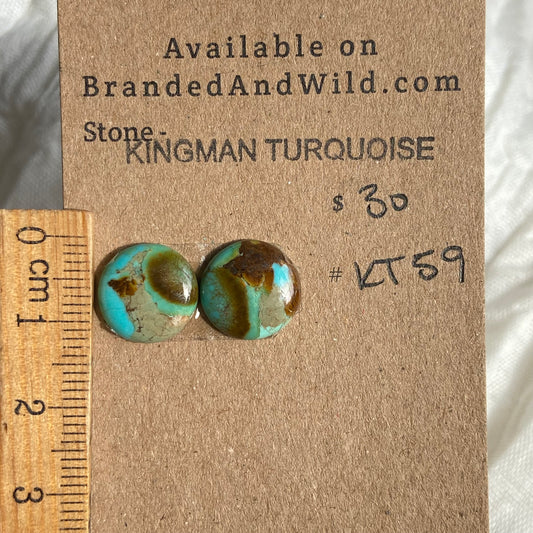 Kingman Turquoise Cabochon - KT59 E1AD13A9-EFEE-4C7B-9460-B2F824986B90 Brandedandwild.com