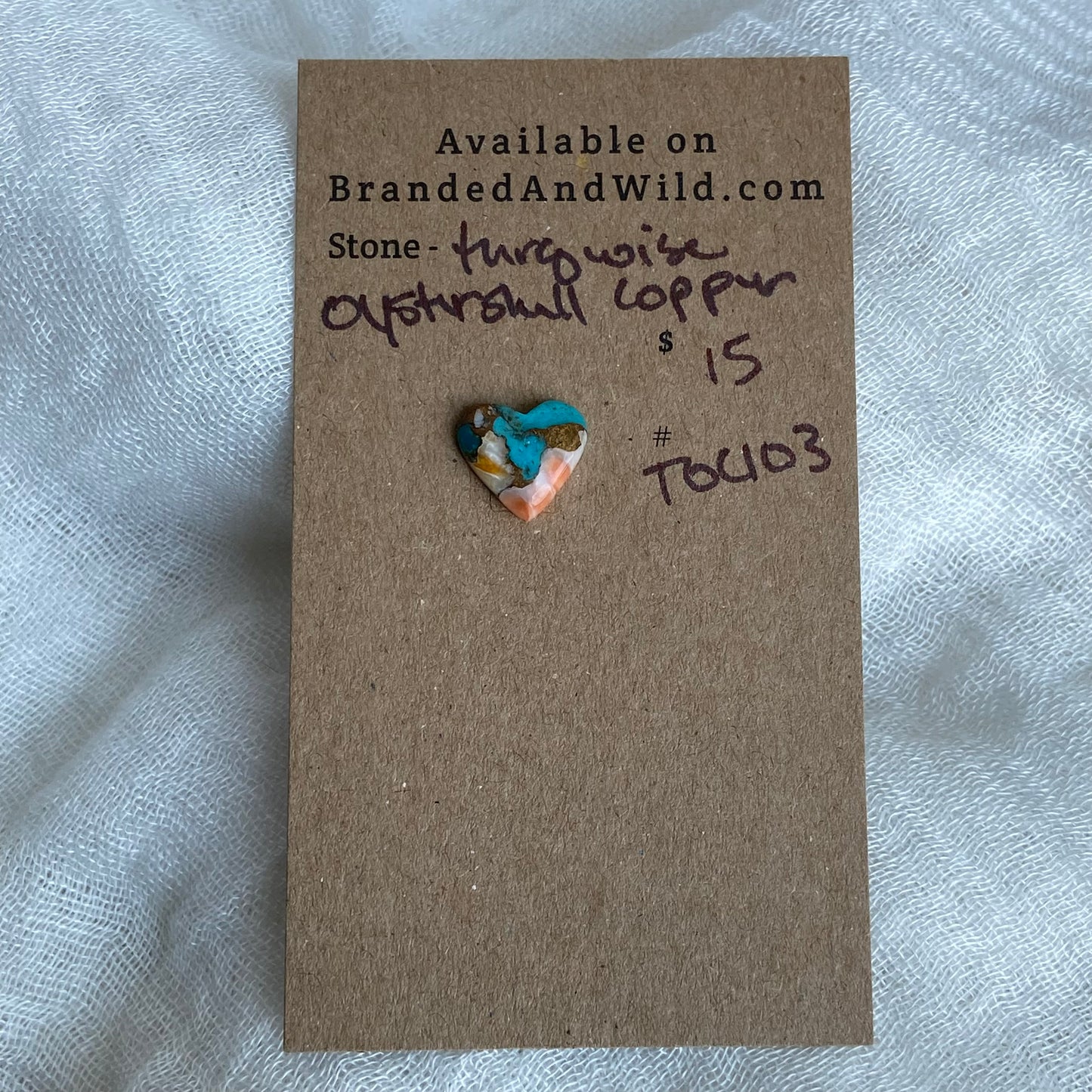 Turquoise, Oystershell, Copper Cabochon - TOC103