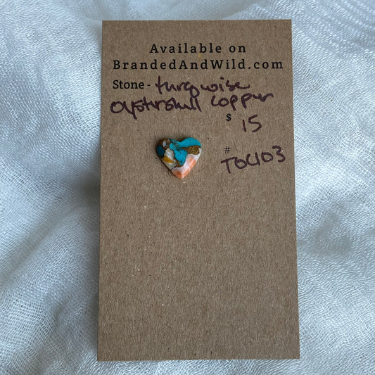 Turquoise, Oystershell, Copper Cabochon - TOC103
