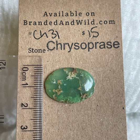 Chrysoprase Cabochon - Ch31 E1C928AA-706B-4A28-AC59-55C15D474833 Brandedandwild.com