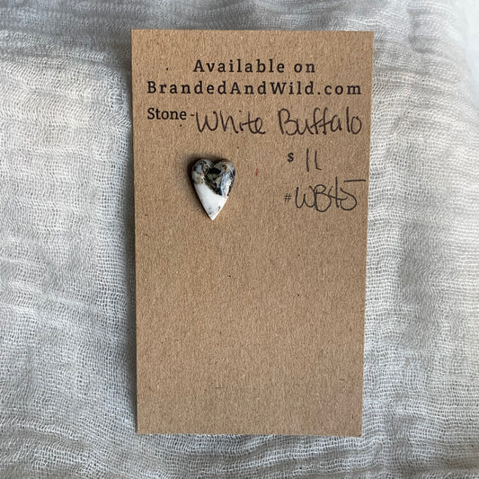White Buffalo Cabochon - WB45