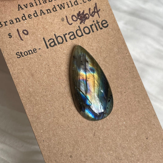 Labradorite Cabochon - L064 E1D0976E-6D78-44B6-9425-3B799F3BC006 Brandedandwild.com