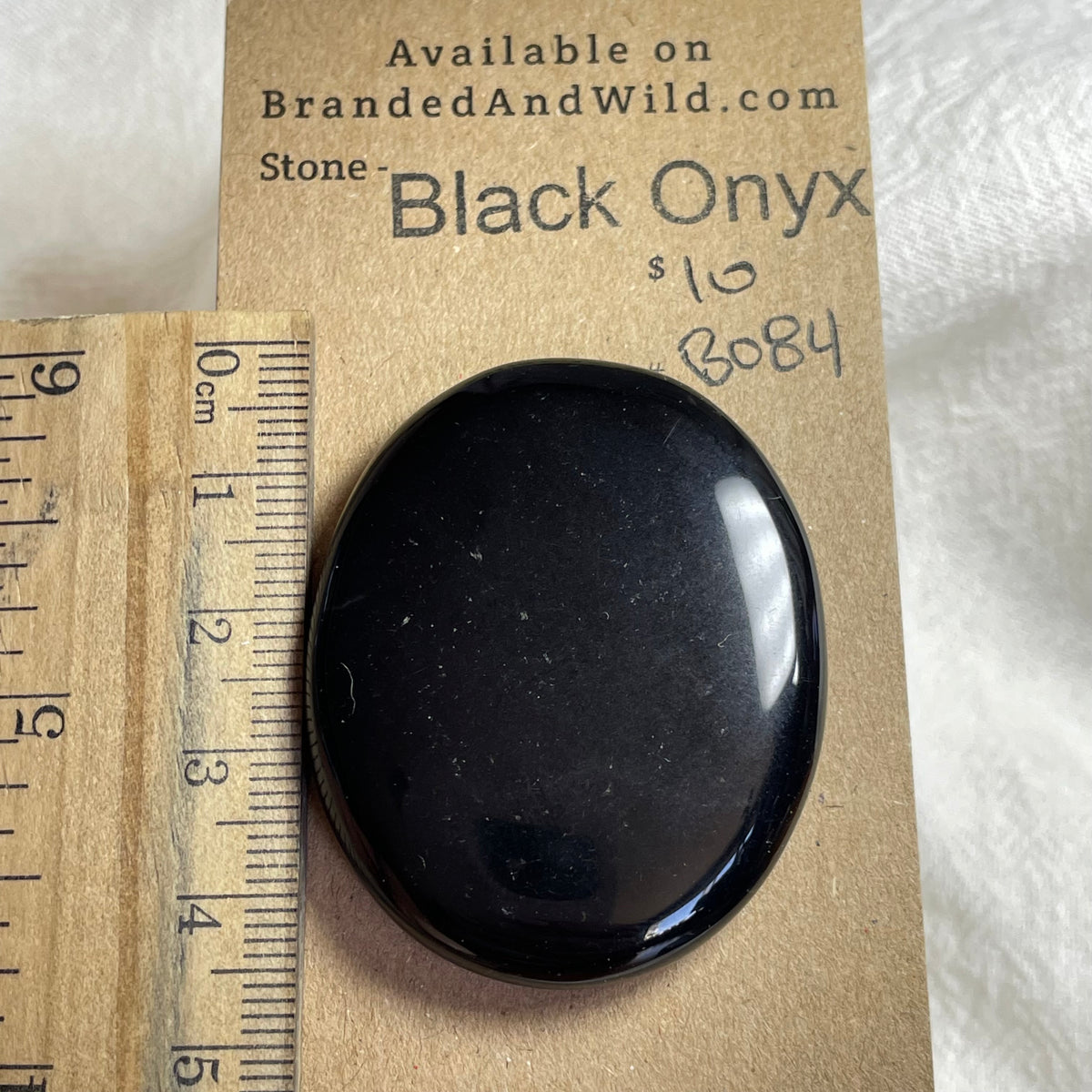 Black Onyx - Cabochon - B084 E1D54BD3-B6DA-415F-8FFF-09E47AB3D48F Brandedandwild.com