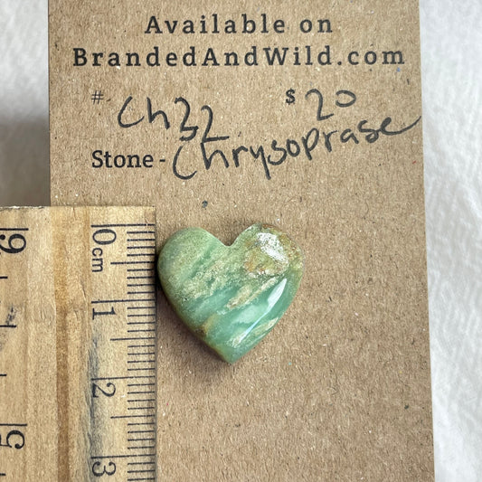 Chrysoprase Cabochon - CH32 E1EB26BA-2CA8-4C17-9A57-2AA36270E912 Brandedandwild.com