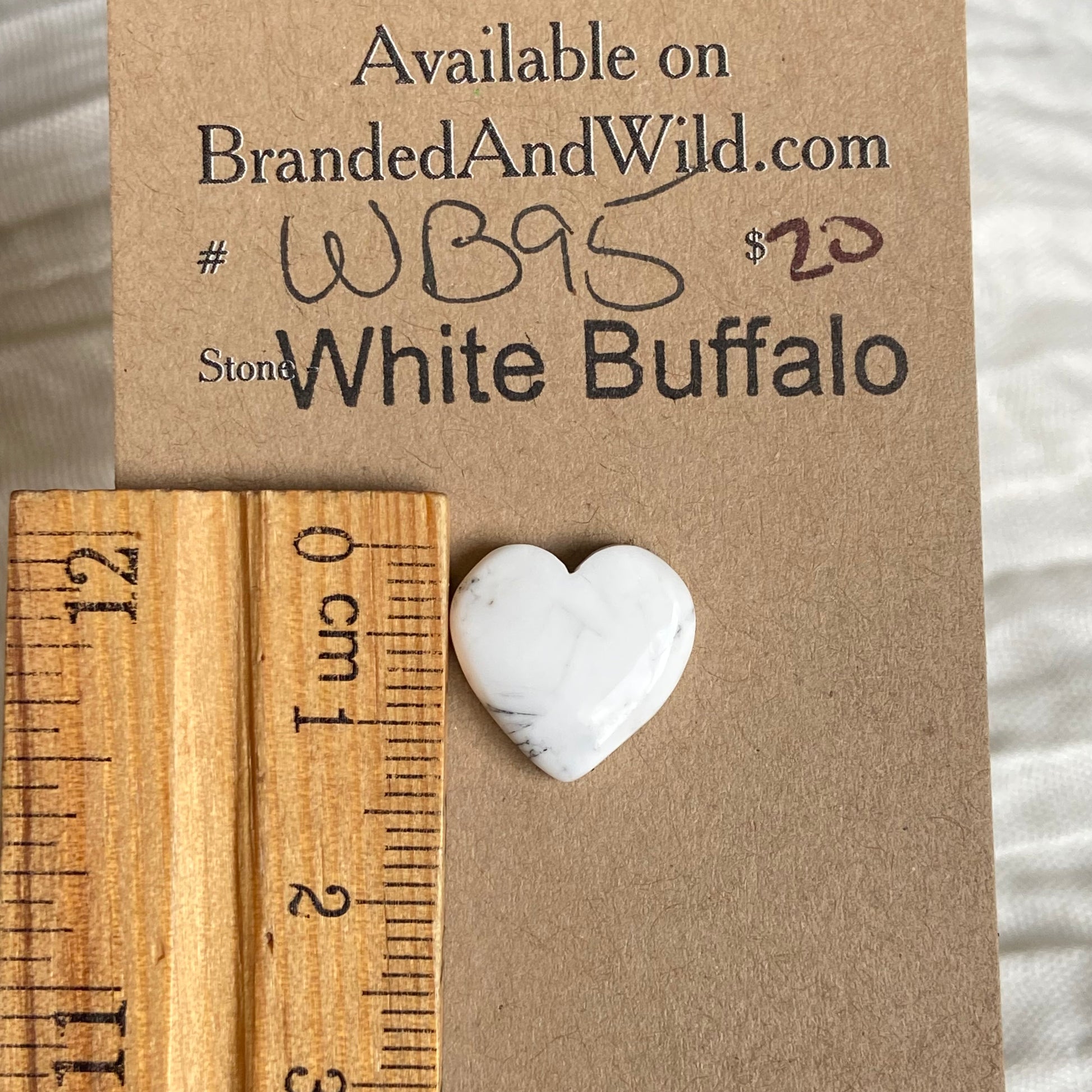 White Buffalo Cabochon - WB95 E1FF66F9-E618-4568-9469-4B094B479FD5 Brandedandwild.com