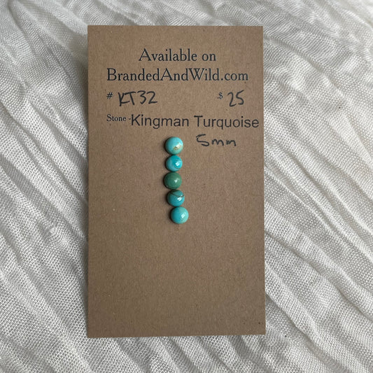 Kingman Turquoise Cabochon - KT32 E2003568-58A8-4DD1-A341-094C7998FE86 Brandedandwild.com