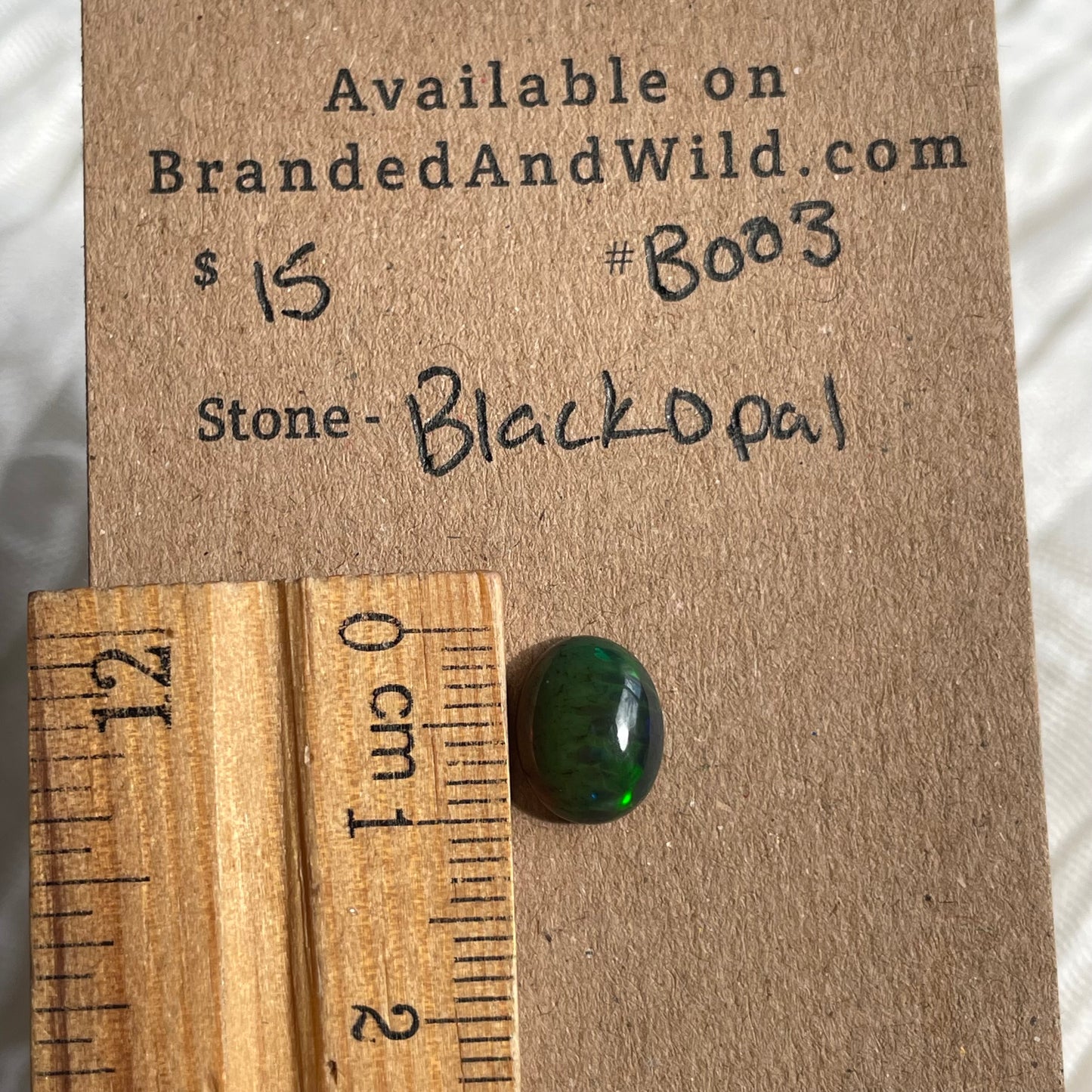 Black Opal - Cabochon - B003 E2121AE9-8140-4EDC-840C-D71EBF199E72 Brandedandwild.com
