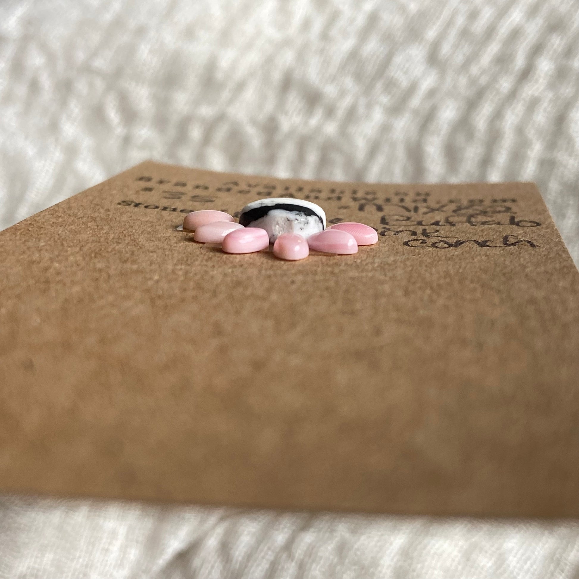 Pink Conch / White Buffalo Cabochon - MIX82 E22D9A46-EBCC-4A8D-AFE9-6A32D7078C5A Brandedandwild.com