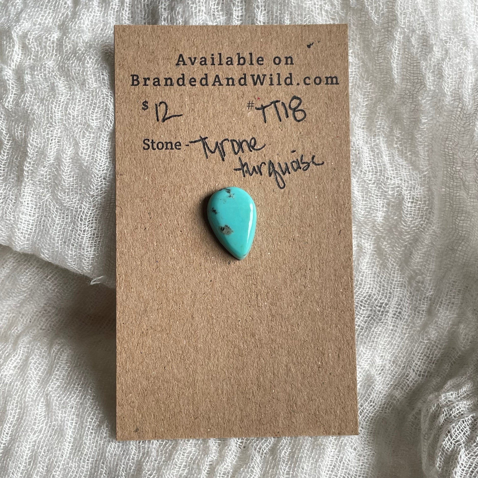 Tyrone Turquoise Cabochon - TT18 E2AF8819-76CB-4B3C-B33A-A710DA3A2A83 Brandedandwild.com