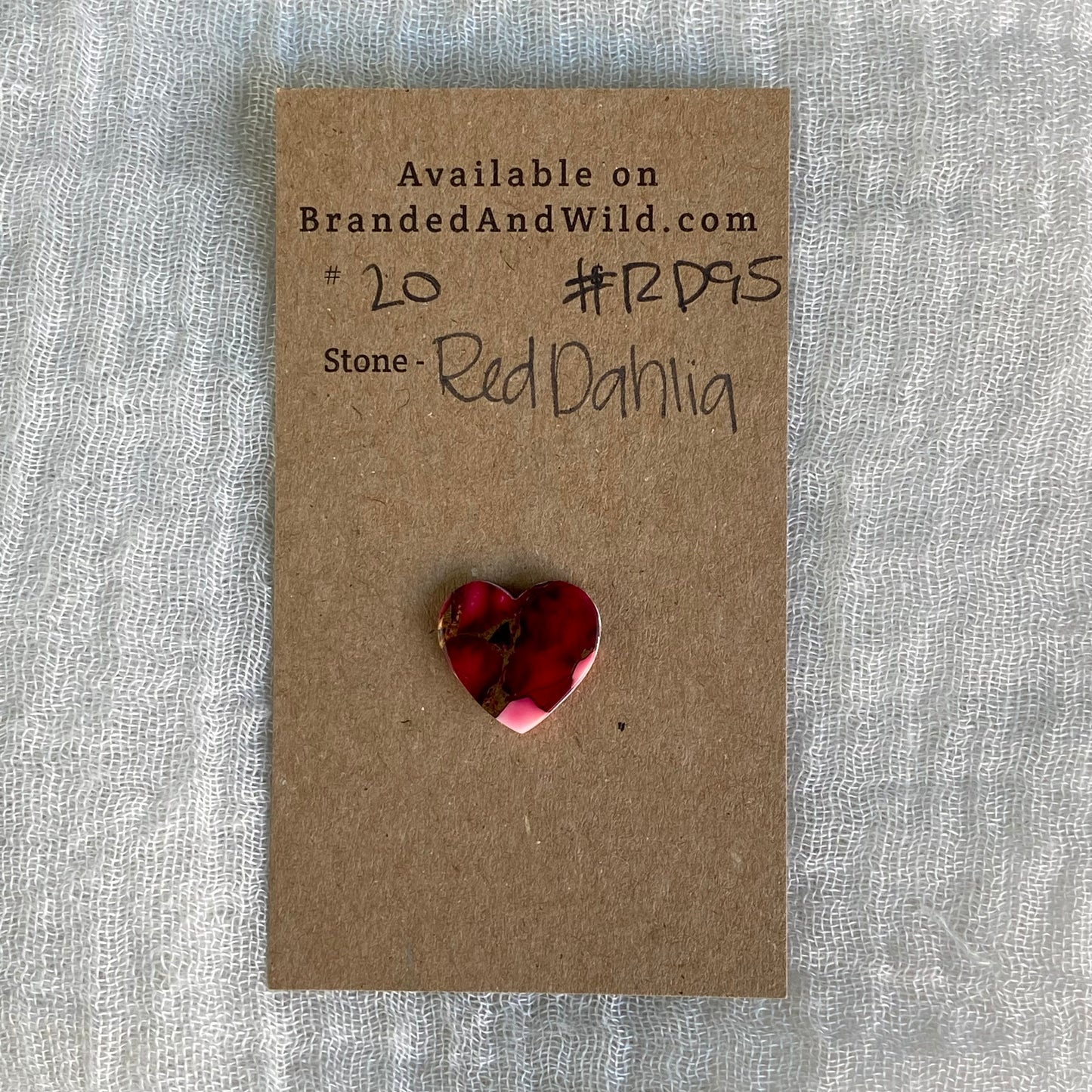 Red Dahlia Cabochon - RD95