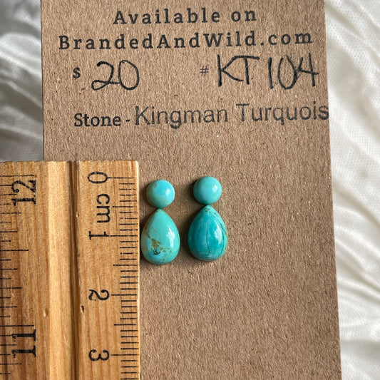 Kingman Turquoise Cabochon - KT104 E2DA57DA-F1D3-4A0D-9C45-F46856D8BF79 Brandedandwild.com