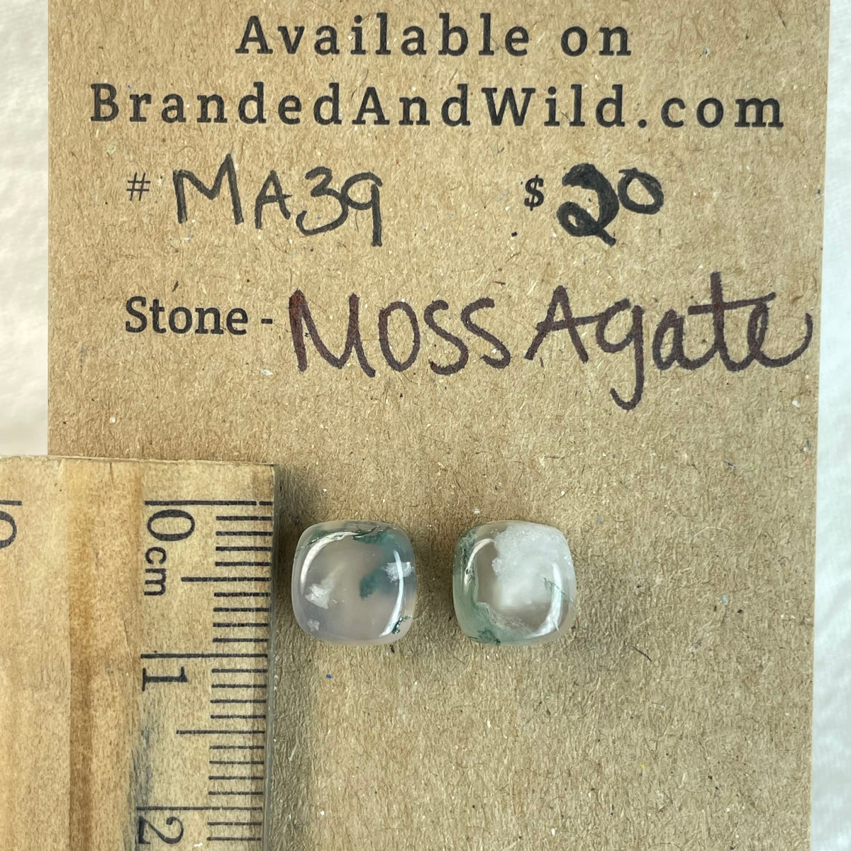 Moss Agate Cabochon - MA39 E312070C-1798-43EA-946F-20ECAD199F0E Brandedandwild.com