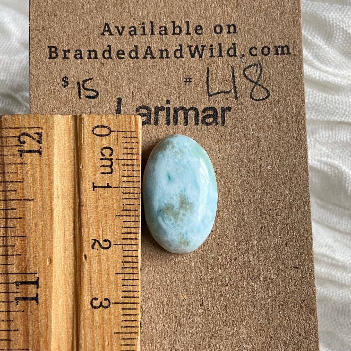 Larimar Cabochon - L18 E3123BE7-D069-4E05-8179-A594B7D4D5EB Brandedandwild.com