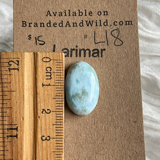 Larimar Cabochon - L18 E3123BE7-D069-4E05-8179-A594B7D4D5EB Brandedandwild.com