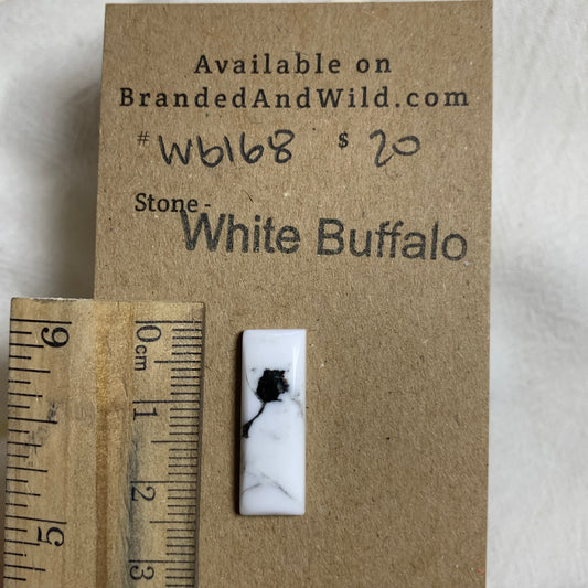 White Buffalo Cabochon - WB168 E325FDCC-C3AB-44FC-9C64-174B1FA9D00B Brandedandwild.com