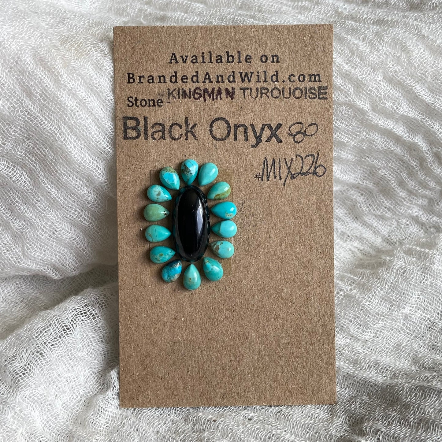 Kingman / Black Onyx Cabochon - Mix226 E3382A1E-563C-42F3-B4A0-BE9739304A70 Brandedandwild.com
