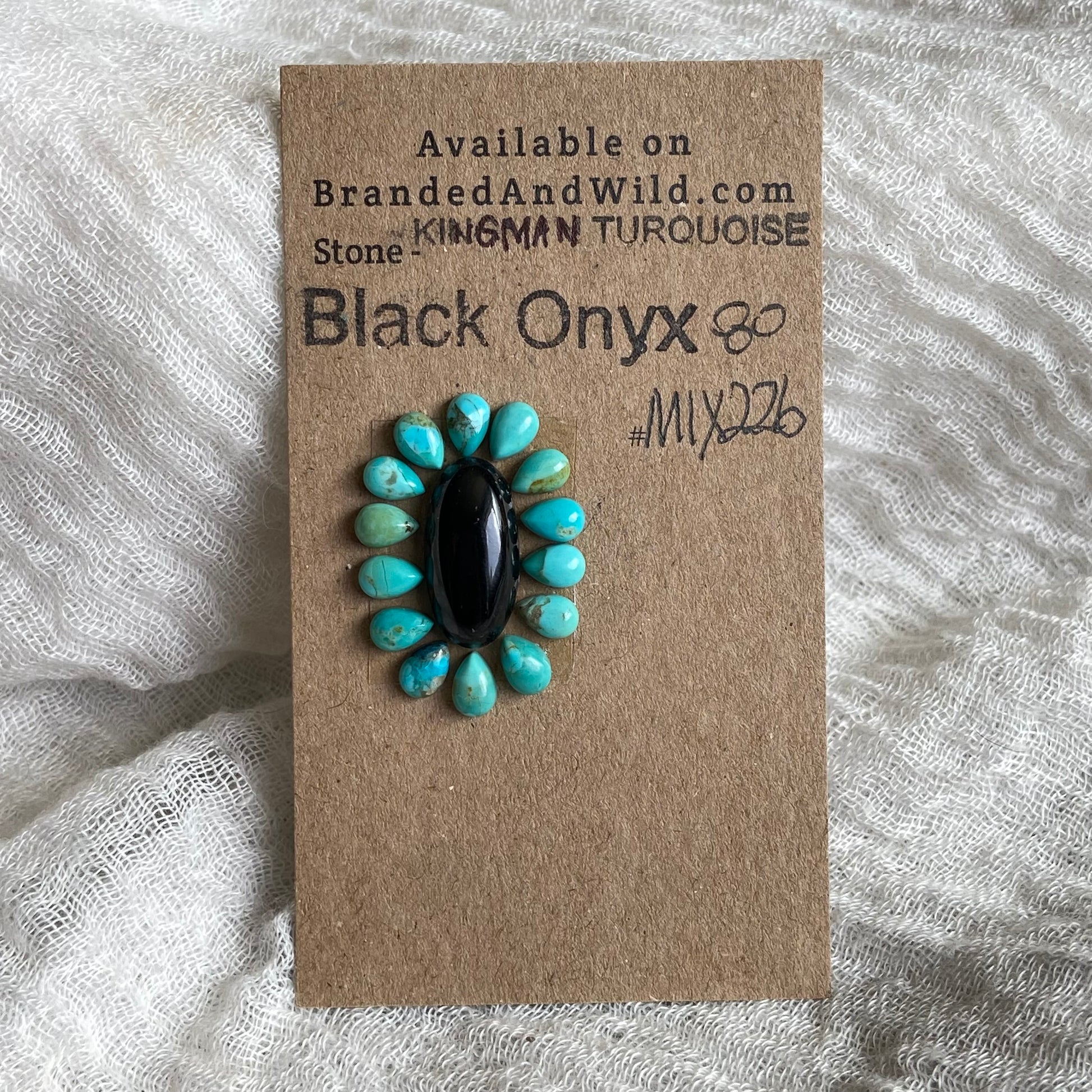 Kingman / Black Onyx Cabochon - Mix226 E3382A1E-563C-42F3-B4A0-BE9739304A70 Brandedandwild.com