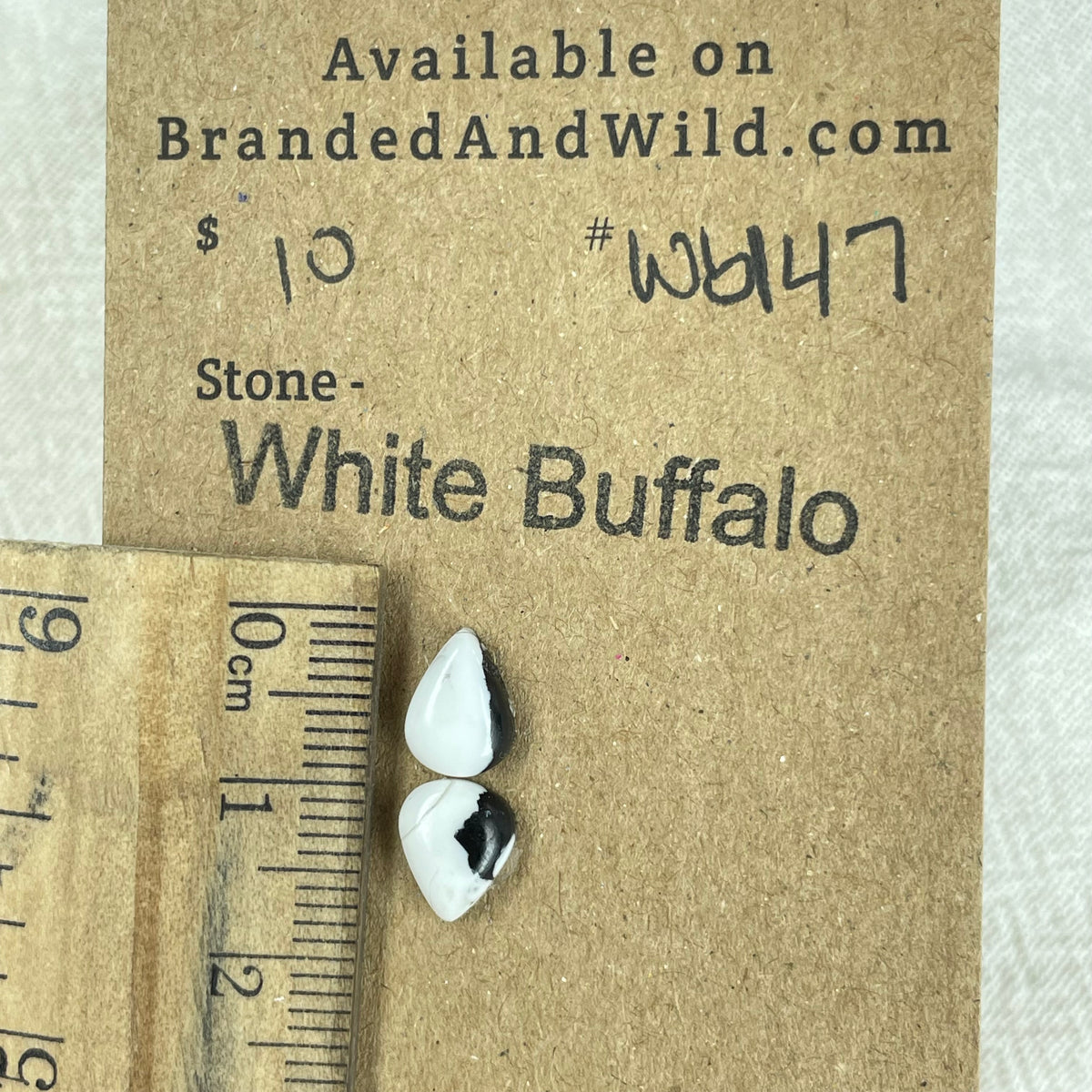 White Buffalo Cabochon - WB147 E33D9AD3-69AA-4C8D-AA62-893D0B1740CE Brandedandwild.com