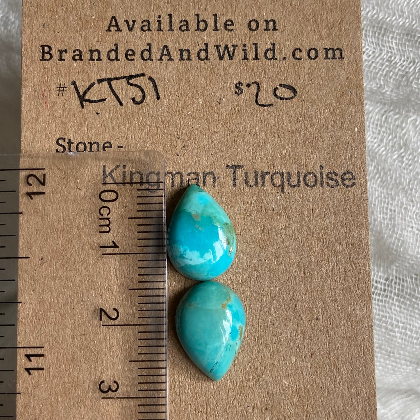 Kingman Turquoise Cabochon - KT51 E3496058-2790-460E-B56C-1B99672C8EAA Brandedandwild.com