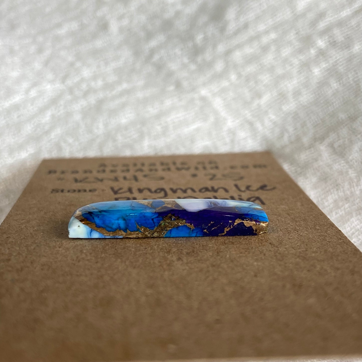 Kingman Ice Blue Dahlia Cabochon - KD45