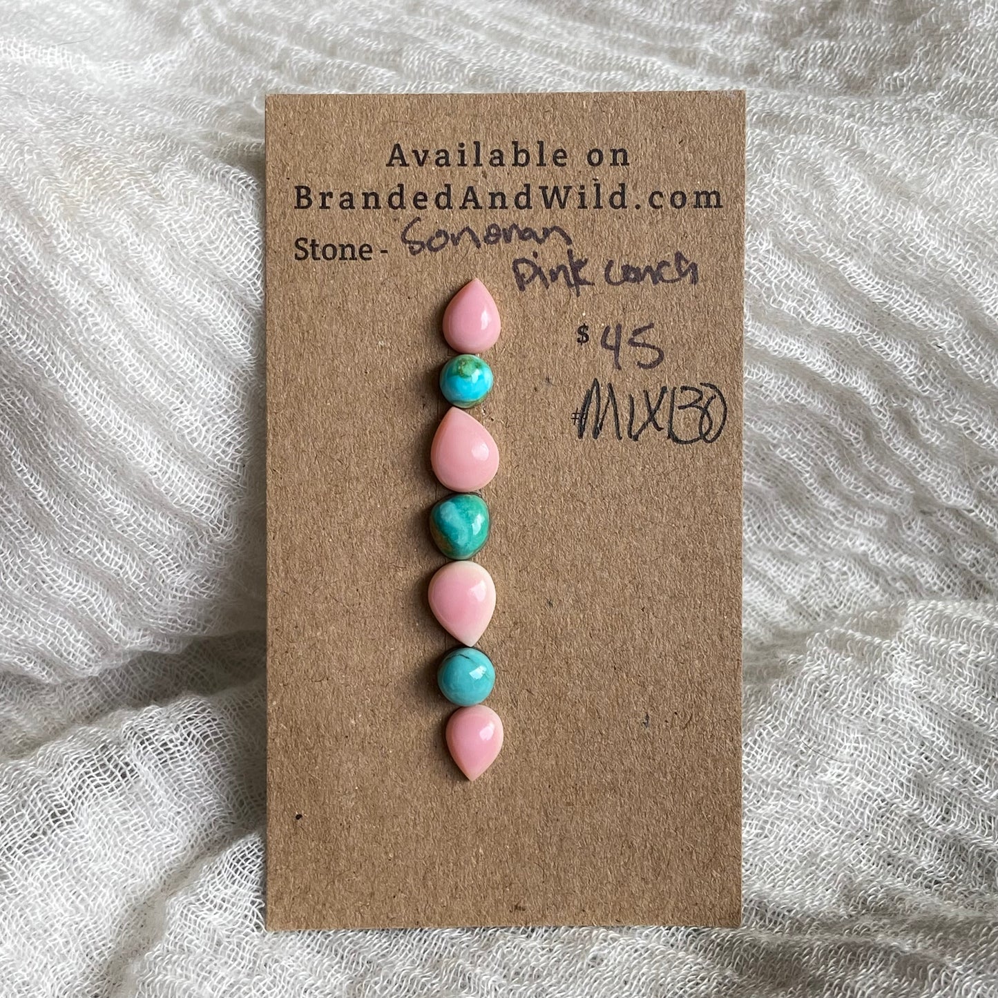 Sonoran / Pink Conch Cabochon - Mix130 E369BBD9-BC1D-4901-966A-CCA5F62B6842 Brandedandwild.com