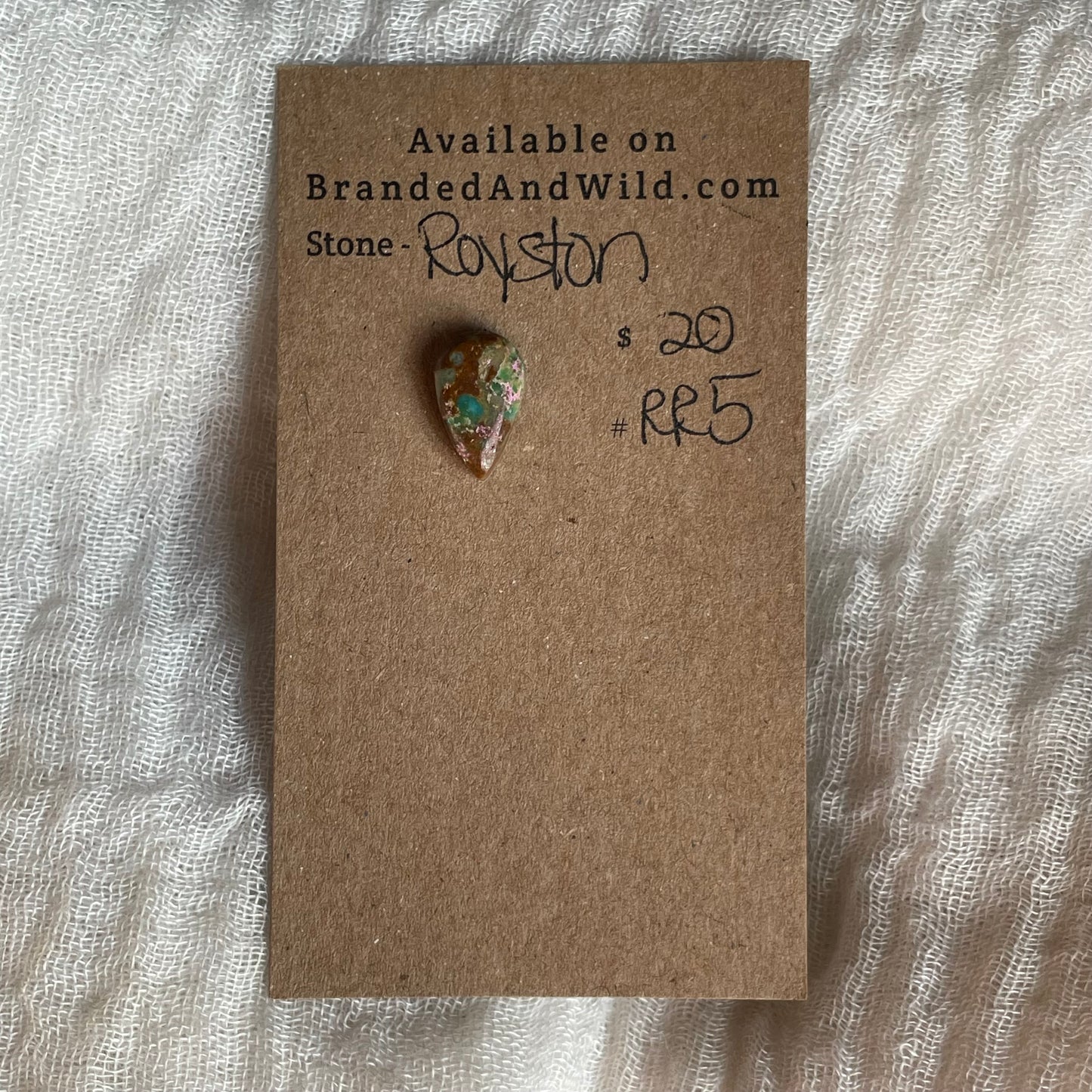 Royston Ribbon Turquoise Cabochon RR5 E36E255E-C1A3-4CCE-8FE0-C2A0B5607D34 Brandedandwild.com