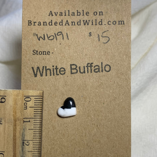 White Buffalo Cabochon - WB191 E37E30B4-1E50-4E4F-A703-8DF7A54B41BB Brandedandwild.com