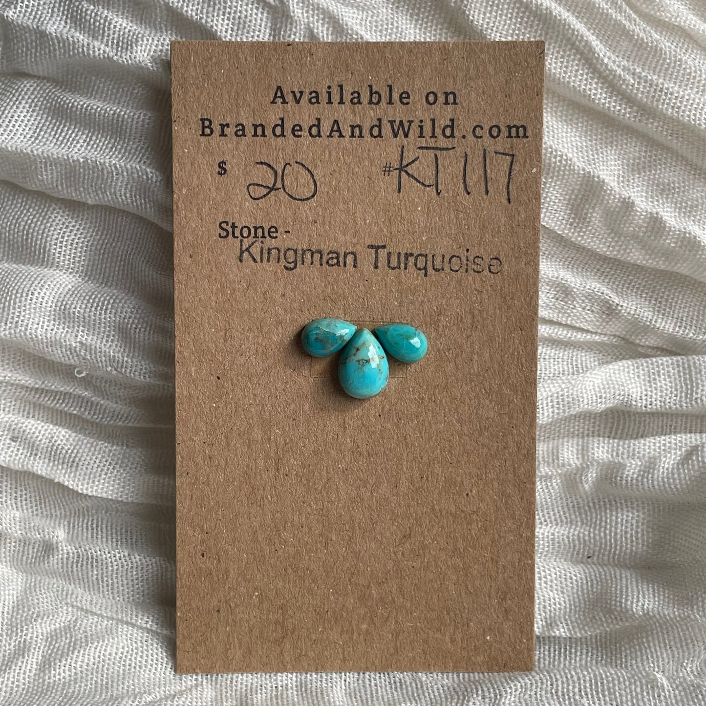 Kingman Turquoise Cabochon - KT117 E3B3128C-1E33-4A37-9910-A825C545ECF3 Brandedandwild.com