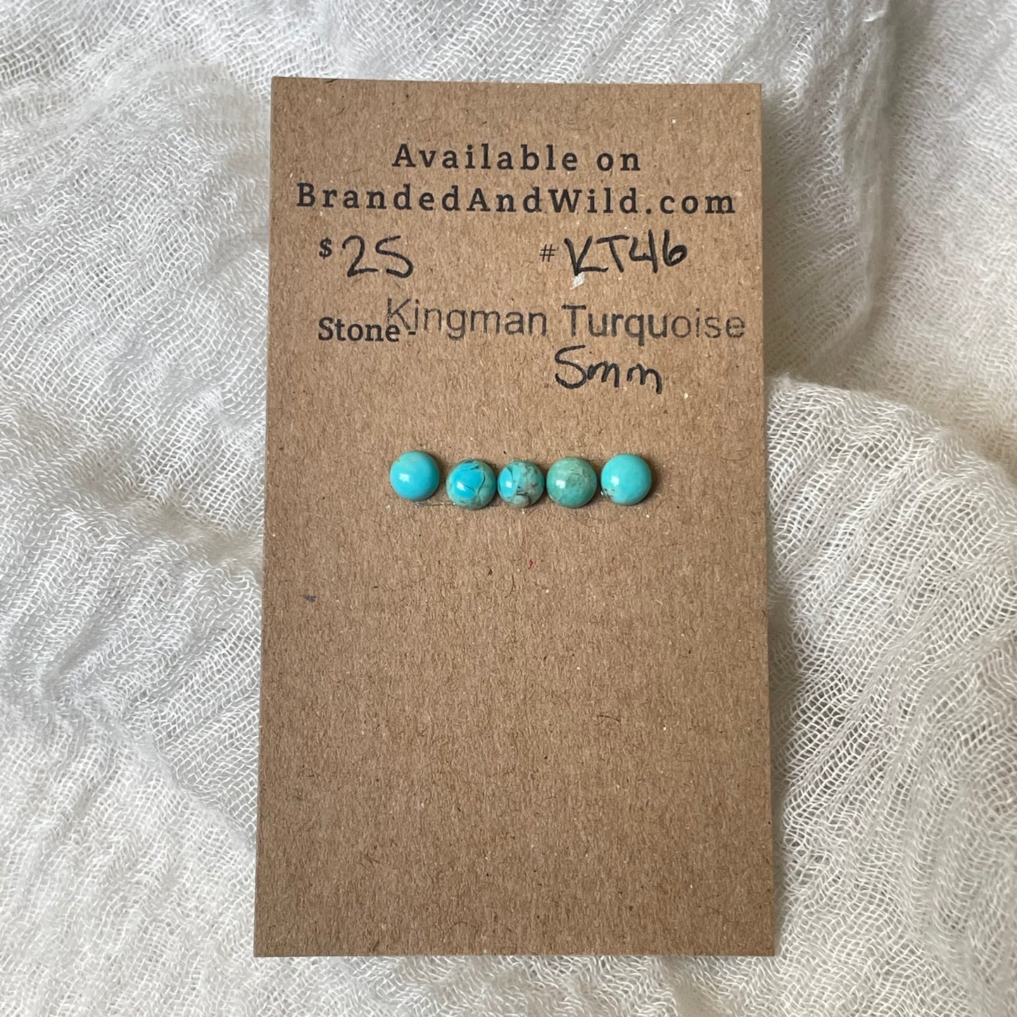 Kingman Turquoise Cabochon - KT46 E3BB558B-7DE6-434D-BBB5-02666B8BAE8D Brandedandwild.com