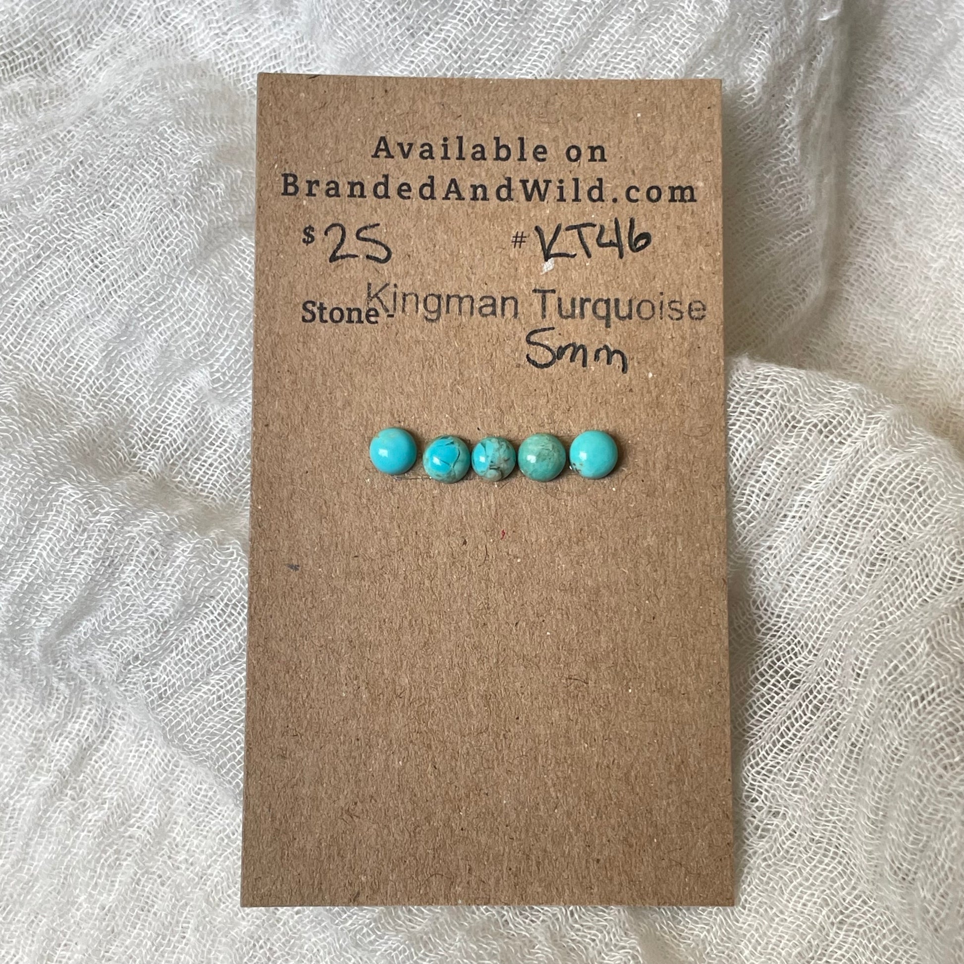 Kingman Turquoise Cabochon - KT46 E3BB558B-7DE6-434D-BBB5-02666B8BAE8D Brandedandwild.com
