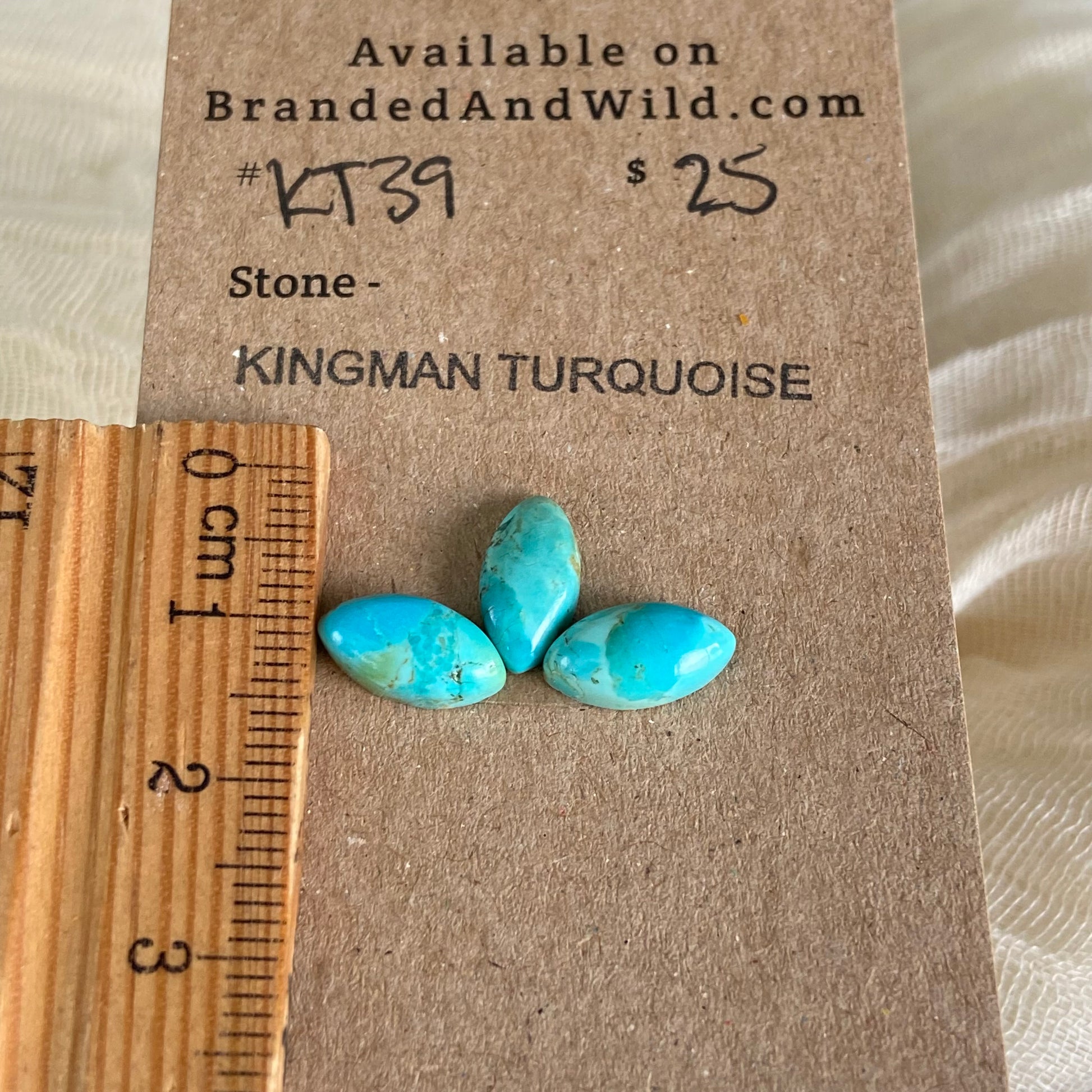 Kingman Turquoise Cabochon - KT39 E3C4411B-D881-41C4-AAEF-D1325AA8D699 Brandedandwild.com