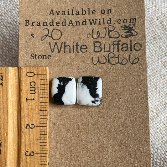 White Buffalo Cabochon - WB66 E3D00A13-9B15-4373-84BC-6210BEC705ED Brandedandwild.com