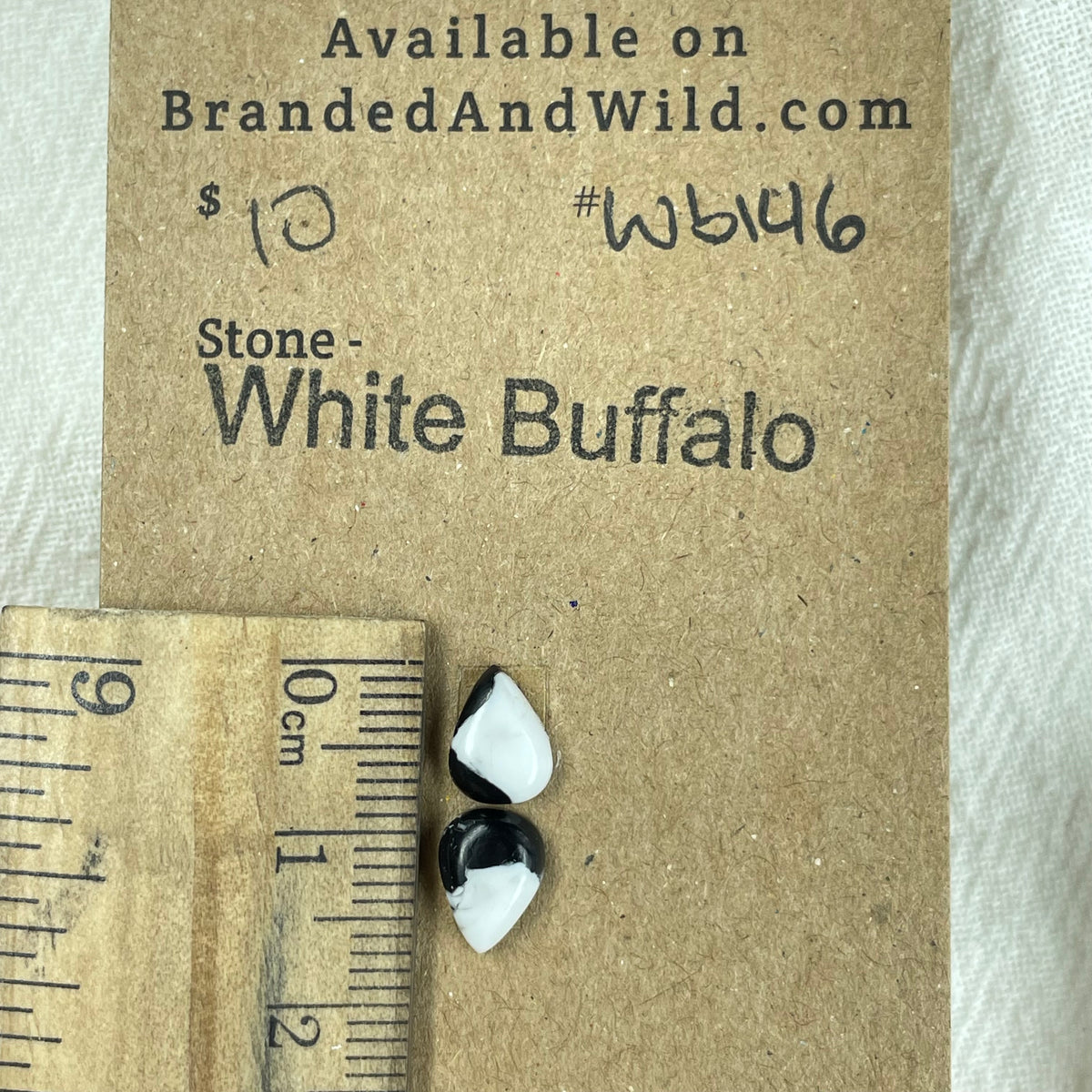 White Buffalo Cabochon - WB146 E3DD9F7F-0FA7-4715-A5B9-B56B32C3F5C4 Brandedandwild.com