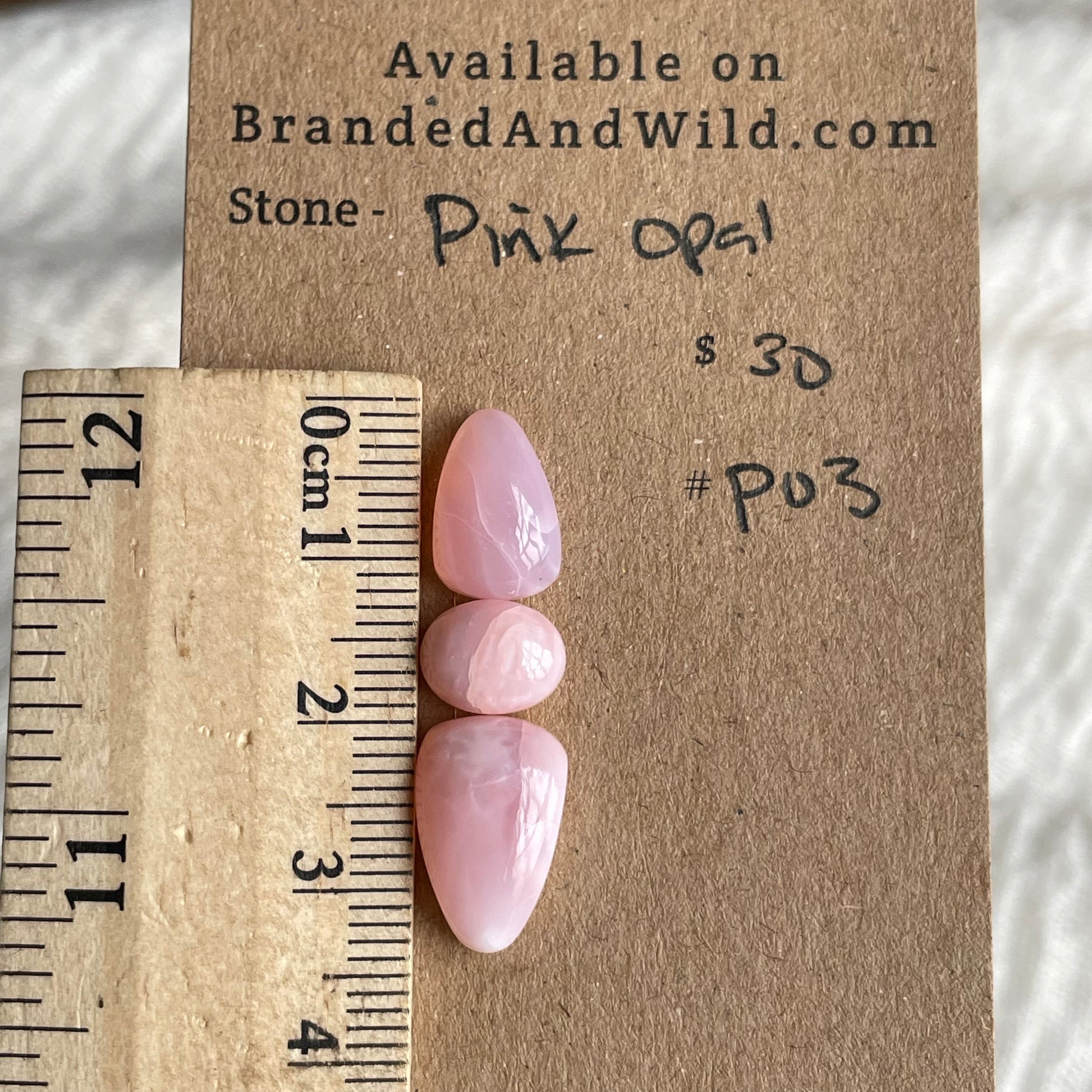Pink Opal Cabochon - P03 E3F25E8A-299F-480E-9A9A-5CEDD3BD664B Brandedandwild.com