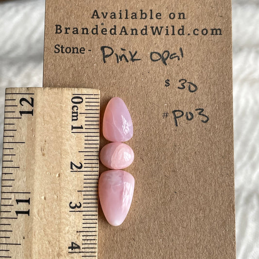 Pink Opal Cabochon - P03 E3F25E8A-299F-480E-9A9A-5CEDD3BD664B Brandedandwild.com