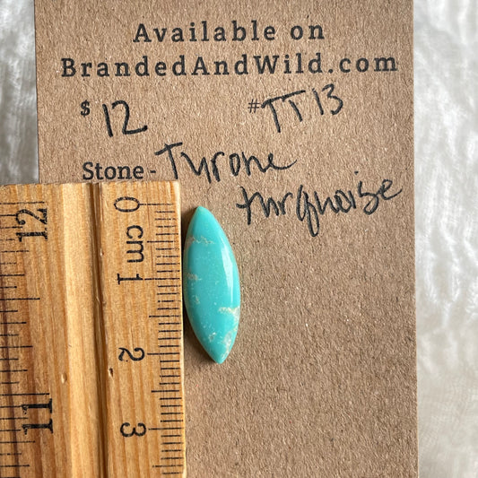 Tyrone Turquoise Cabochon - TT13 E40BA824-EDBE-441D-AB8E-EA55940EA840 Brandedandwild.com