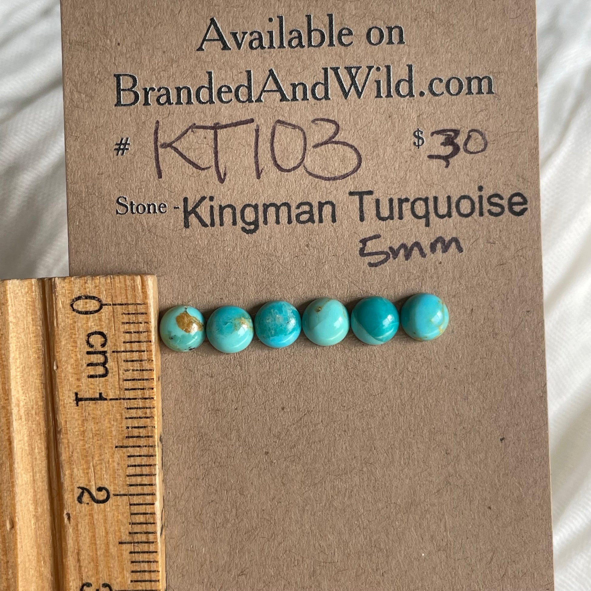 Kingman Turquoise Cabochon - KT103 E41D2CA0-A39A-4BF8-914C-9C88056E2D00 Brandedandwild.com