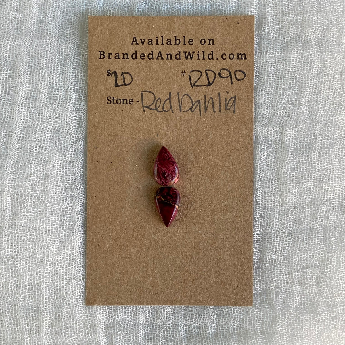 Red Dahlia Cabochon - RD90