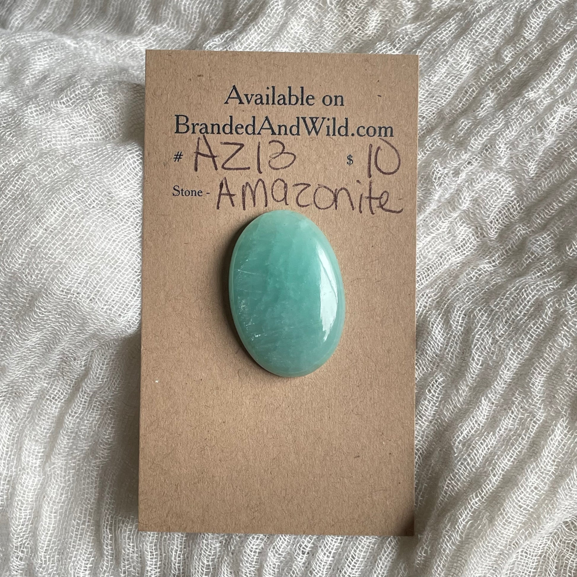 Amazonite Cabochon - AZ13 E43020B1-EA32-414A-B5FC-1AADD85BC6C9 Brandedandwild.com
