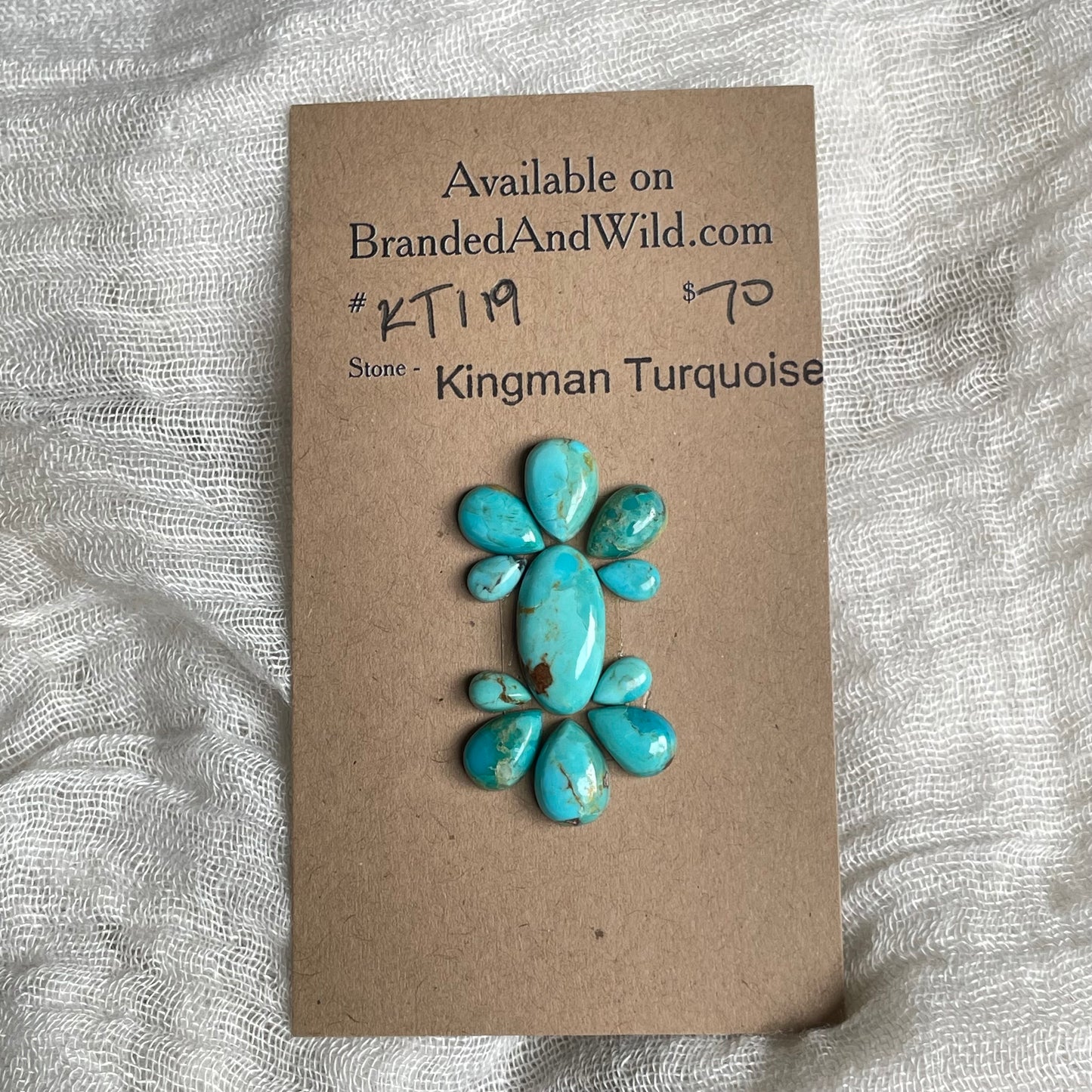 Kingman Turquoise Cabochon - KT119 E436489B-4E10-453D-BEF7-297B703AF3A8 Brandedandwild.com