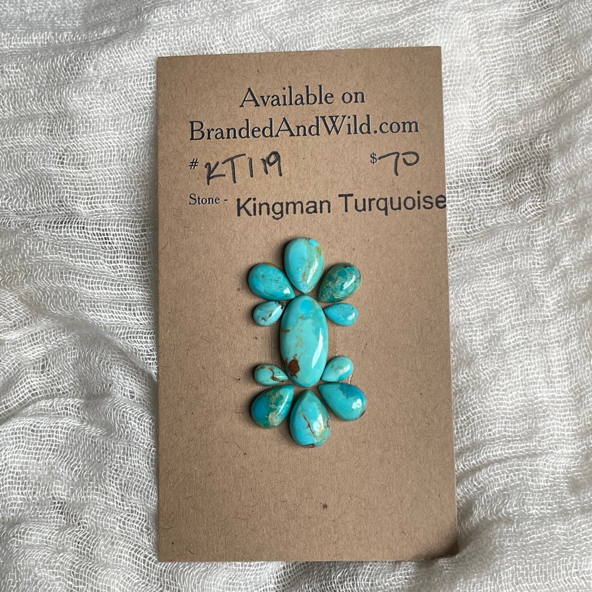 Kingman Turquoise Cabochon - KT119 E436489B-4E10-453D-BEF7-297B703AF3A8 Brandedandwild.com